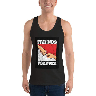 Black / XS Bengali Fine Jersey Tank Top Unisex - Friends Forever