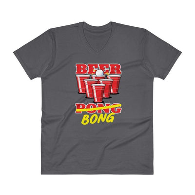 Charcoal / S Bengali Lightweight Fashion V-Neck T-Shirt - Beer Bong