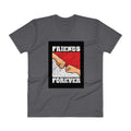 Charcoal / S Bengali Lightweight Fashion V-Neck T-Shirt - Friends Forever