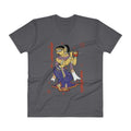 Charcoal / S Bengali Lightweight Fashion V-Neck T-Shirt - Kalankini Radha