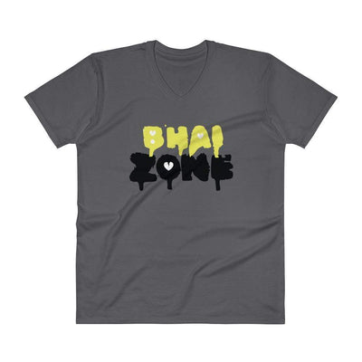 Charcoal / S Bengali Unisex Short Sleeve V-Neck Jersey Tee - Bhai Zone