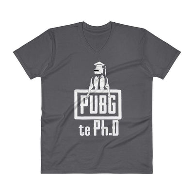 Charcoal / S Bengali Unisex Short Sleeve V-Neck Jersey Tee - PUBG Te PHD