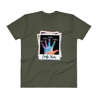 City Green / S Bengali Lightweight Fashion V-Neck T-Shirt - Bondhu Forever