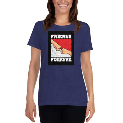 Cobalt / S Bengali Heavy Cotton Short Sleeve T-Shirt -Friends Forever