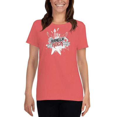 Coral Silk / S Bengali Heavy Cotton Short Sleeve T-Shirt -Bangla Rock