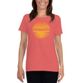 Coral Silk / S Bengali Heavy Cotton Short Sleeve T-Shirt -Howrah by the Dawn
