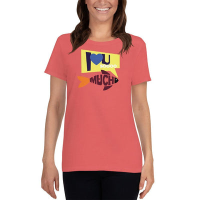 Coral Silk / S Bengali Heavy Cotton Short Sleeve T-Shirt -I love you so much