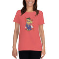 Coral Silk / S Bengali Heavy Cotton Short Sleeve T-Shirt -Kalankini Radha