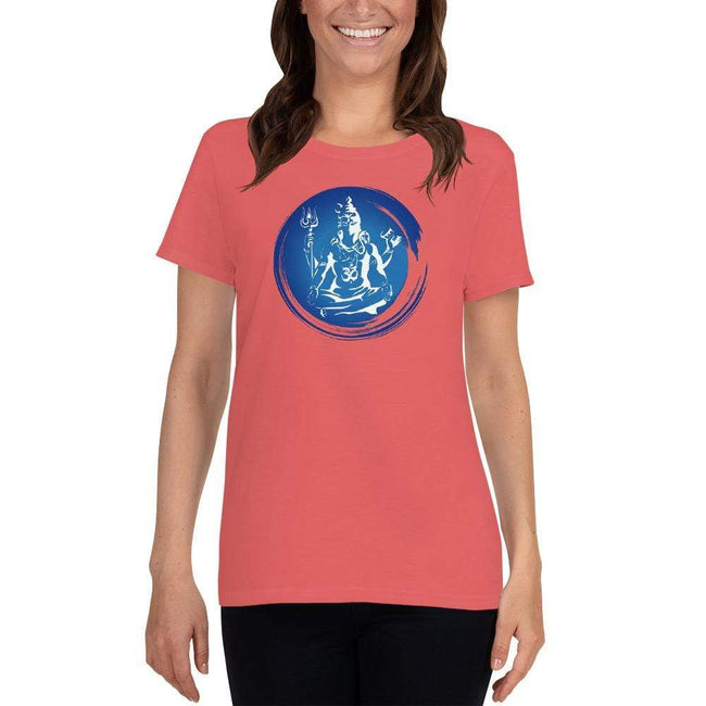 Coral Silk / S Bengali Heavy Cotton Short Sleeve T-Shirt -Om