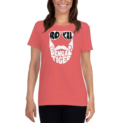 Coral Silk / S Bengali Heavy Cotton Short Sleeve T-Shirt -Royal Bengal Tiger