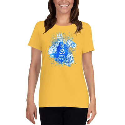 Daisy / S Bengali Heavy Cotton Short Sleeve T-Shirt -Om Namah Shivay-03