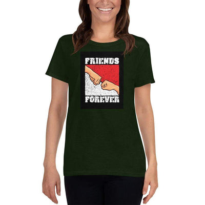 Forest Green / S Bengali Heavy Cotton Short Sleeve T-Shirt -Friends Forever