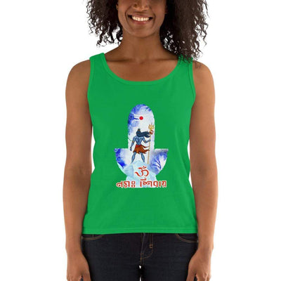 Green Apple / S Bengali Ultra Cotton Tank Top - Om Namah Shivay-02