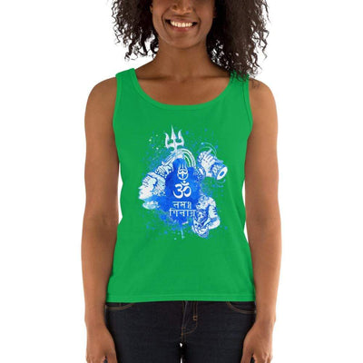 Green Apple / S Bengali Ultra Cotton Tank Top - Om Namah Shivay-03