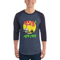 Heather Denim/Navy / XS Bengali Unisex Fine Jersey Raglan Tee   - Bosonto Ese Gache