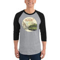 Heather Grey/Black / L Bengali Unisex Fine Jersey Raglan Tee - Khol Dwar Khol- Amar Kolkata Tram