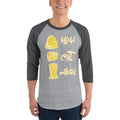 Heather Grey/Heather Charcoal / XS Bengali Unisex Fine Jersey Raglan Tee   - Muro Peti Lyaja