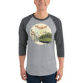 Heather Grey/Heather Charcoal / XS Bengali Unisex Fine Jersey Raglan Tee - My Kolkata Tram