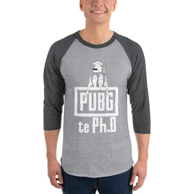 Heather Grey/Heather Charcoal / XS Bengali Unisex Fine Jersey Raglan Tee - PUBG Te PHD