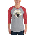 Heather Grey/Heather Red / XS Bengali Unisex Fine Jersey Raglan Tee -Amar Kolkata-Rickshow