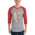 Heather Grey/Heather Red / XS Bengali Unisex Fine Jersey Raglan Tee -Eso He Baishakh