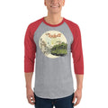 Heather Grey/Heather Red / XS Bengali Unisex Fine Jersey Raglan Tee - My Kolkata Tram