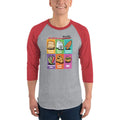 Heather Grey/Heather Red / XS Bengali Unisex Fine Jersey Raglan Tee -Office Phuchka