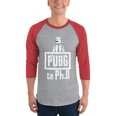 Heather Grey/Heather Red / XS Bengali Unisex Fine Jersey Raglan Tee - PUBG Te PHD