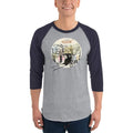 Heather Grey/Navy / XS Bengali Unisex Fine Jersey Raglan Tee -Amar Kolkata-Rickshow