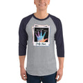 Heather Grey/Navy / XS Bengali Unisex Fine Jersey Raglan Tee - Khol Dwar Khol- Laglo Je Dol