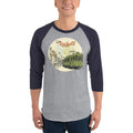 Heather Grey/Navy / XS Bengali Unisex Fine Jersey Raglan Tee - My Kolkata Tram