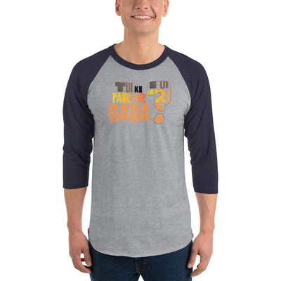 Heather Grey/Navy / XS Bengali Unisex Fine Jersey Raglan Tee   - Tui Ki Parar Dada?