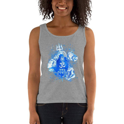 Heather Grey / S Bengali Ultra Cotton Tank Top - Om Namah Shivay-03