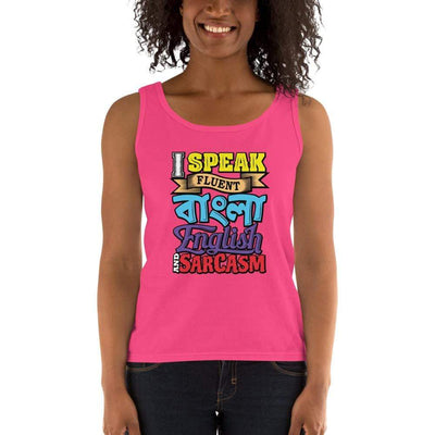 Hot Pink / S Bengali Ultra Cotton Tank Top - Funky Sarcasm