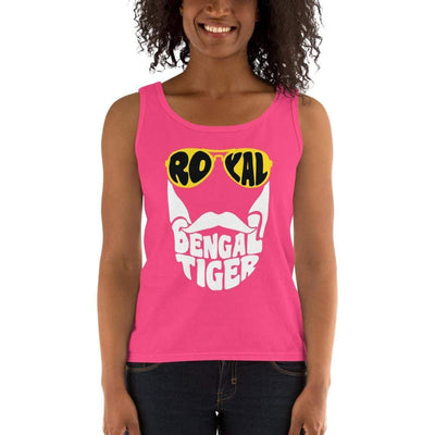 Hot Pink / S Bengali Ultra Cotton Tank Top - Royal Bengal Tiger