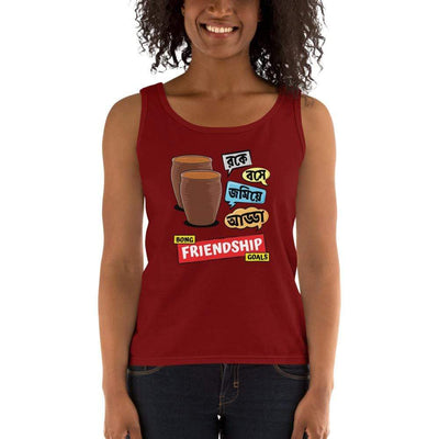 Independence Red / S Bengali Ultra Cotton Tank Top - Bong Friendship Goals