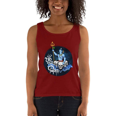 Independence Red / S Bengali Ultra Cotton Tank Top - Om Namah Shivay-01