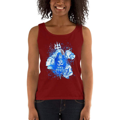 Independence Red / S Bengali Ultra Cotton Tank Top - Om Namah Shivay-03