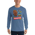 Indigo Blue / S Bengali Ultra Cotton Long Sleeve T-Shirt -Bong Friendship Goals