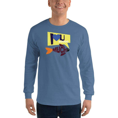 Indigo Blue / S Bengali Ultra Cotton Long Sleeve T-Shirt - I love you so much