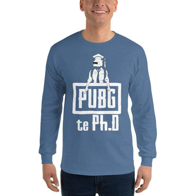 Indigo Blue / S Bengali Ultra Cotton Long Sleeve T-Shirt - PUBG Te PHD