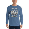 Indigo Blue / S Bengali Ultra Cotton Long Sleeve T-Shirt - Winner Winner Ilish Dinner