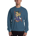 Indigo Blue / S Bengali Unisex Heavy Blend Crewneck Sweatshirt - Kalankini Radha