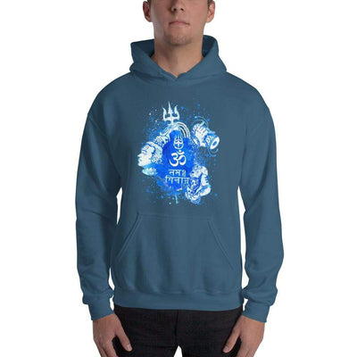 Indigo Blue / S Bengali Unisex Heavy Blend Hooded Sweatshirt - Om Namah Shivay-03