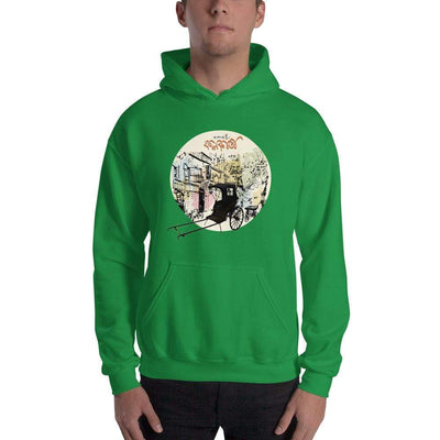 Irish Green / S Bengali Unisex Heavy Blend Hooded Sweatshirt - Khol Dwar Khol- Amar Kolkata-Rickshow