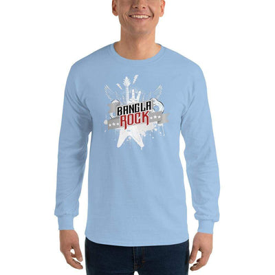 Light Blue / S Bengali Ultra Cotton Long Sleeve T-Shirt -Bangla Rock