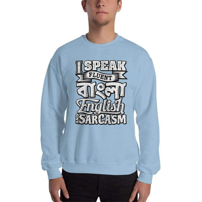 Light Blue / S Bengali Unisex Heavy Blend Crewneck Sweatshirt - I speak Sarcasm - Grunge