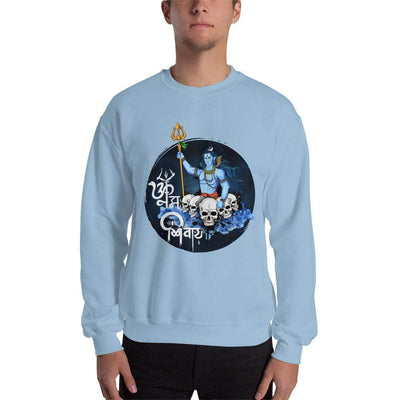 Light Blue / S Bengali Unisex Heavy Blend Crewneck Sweatshirt - Om Namah Shivay-01