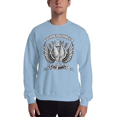 Light Blue / S Bengali Unisex Heavy Blend Crewneck Sweatshirt - Winner Winner Ilish Dinner