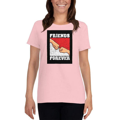 Light Pink / S Bengali Heavy Cotton Short Sleeve T-Shirt -Friends Forever